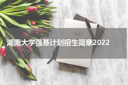 湖南大学强基计划招生简章2022