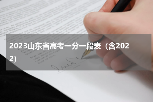 2023山东省高考一分一段表（含2022）