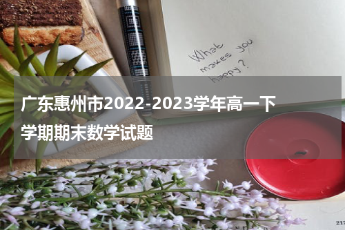 广东惠州市2022-2023学年高一下学期期末数学试题