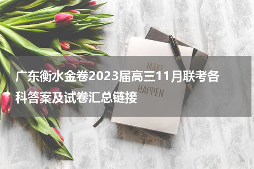 广东衡水金卷2023届高三11月联考各科答案及试卷汇总链接