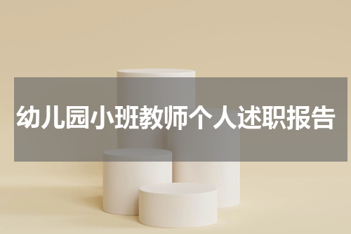 幼儿园小班教师个人述职报告