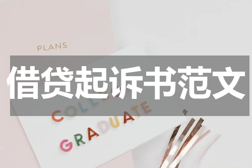 借贷起诉书范文
