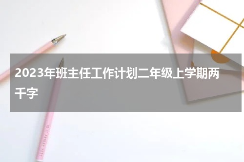 2023年班主任工作计划二年级上学期两千字