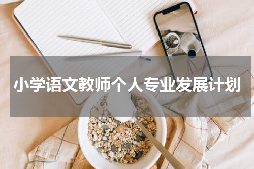 小学语文教师个人专业发展计划