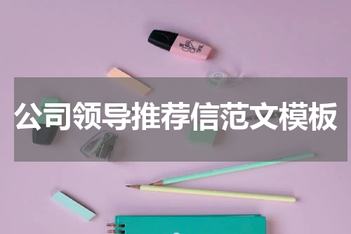 公司领导推荐信范文模板
