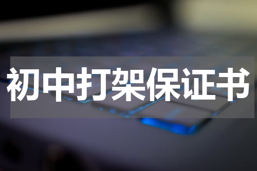 初中打架保证书