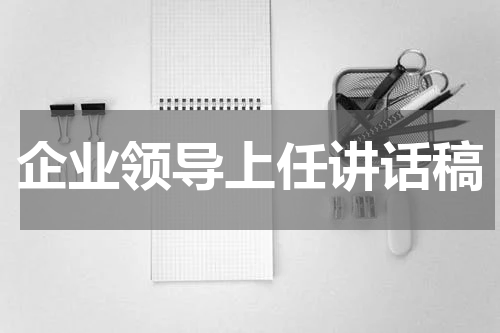 企业领导上任讲话稿