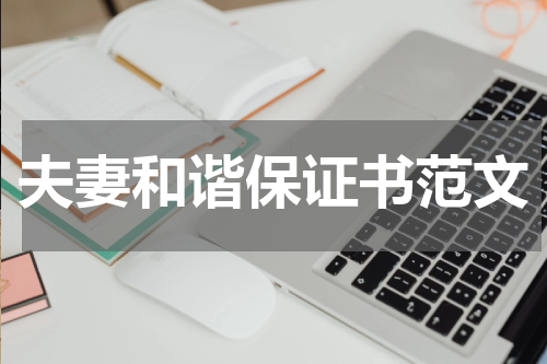 夫妻和谐保证书范文