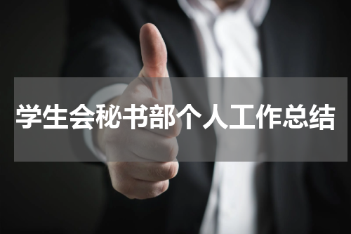 学生会秘书部个人工作总结