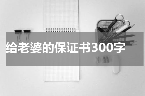 给老婆的保证书300字