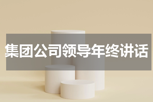 集团公司领导年终讲话