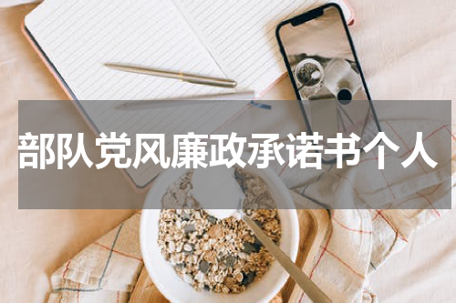 部队党风廉政承诺书个人