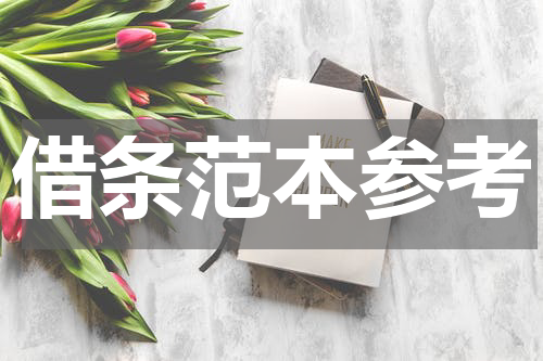 借条范本参考