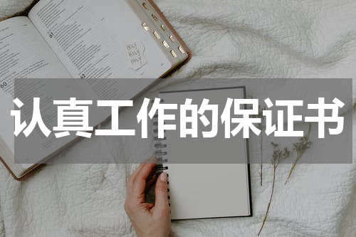 认真工作的保证书