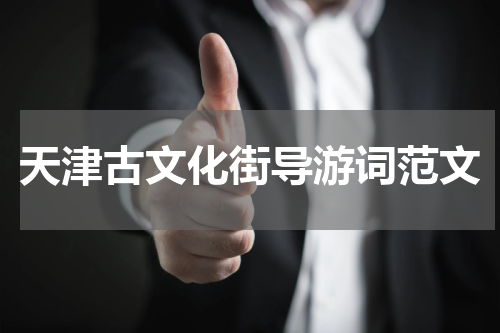 天津古文化街导游词范文