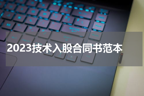 2023技术入股合同书范本