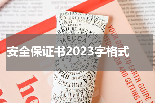 安全保证书2023字格式