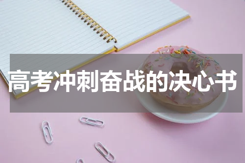 高考冲刺奋战的决心书