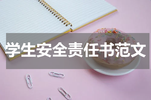 学生安全责任书范文
