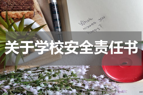 关于学校安全责任书