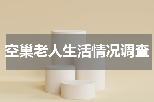 空巢老人生活情况调查