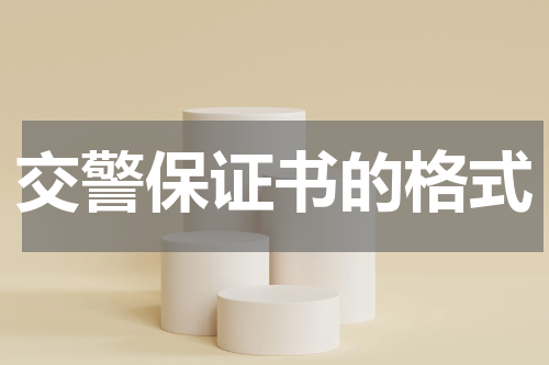交警保证书的格式