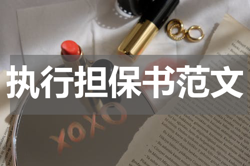 执行担保书范文