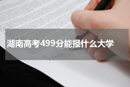 湖南高考499分能报考什么大学2023年499分能被录取上哪些院校