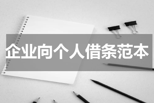 企业向个人借条范本