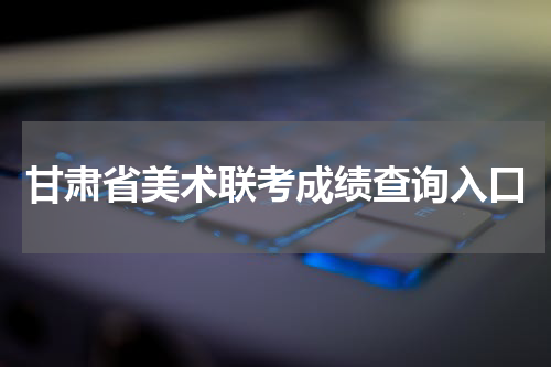 2023年甘肃省美术联考考试成绩查询网上入口