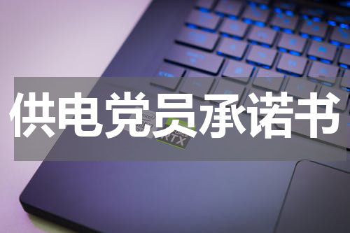 供电党员承诺书