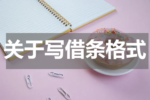 关于写借条格式