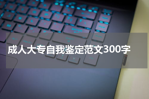 成人大专自我鉴定范文300字
