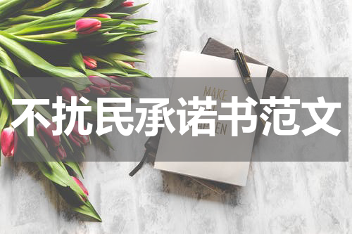 不扰民承诺书范文