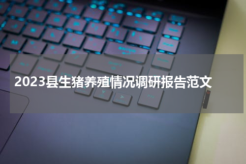 2023县生猪养殖情况调研报告范文