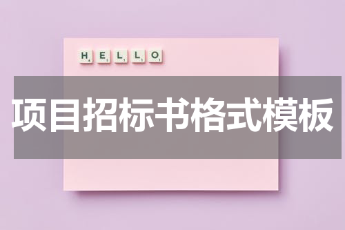 项目招标书格式模板