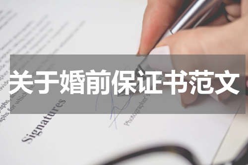 关于婚前保证书范文