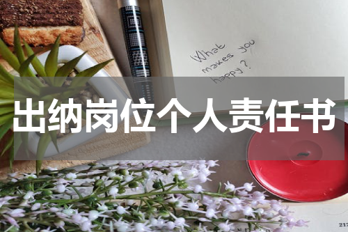 出纳岗位个人责任书
