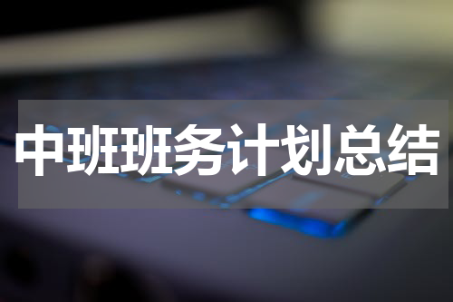 中班班务计划总结