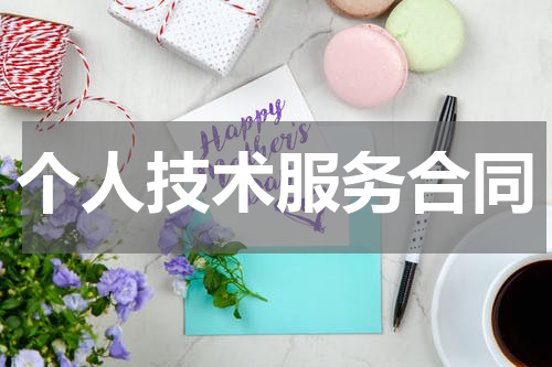 个人技术服务合同