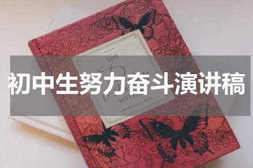初中生努力奋斗演讲稿