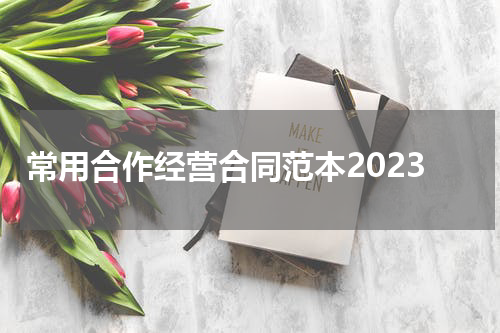 常用合作经营合同范本2023