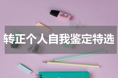 转正个人自我鉴定特选