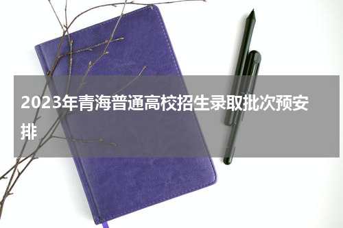 青海省2023年普通高校招生录取批次预安排