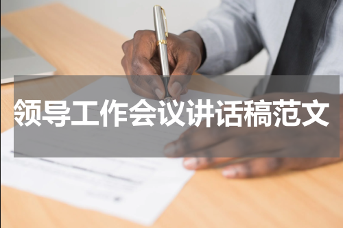 领导工作会议讲话稿范文