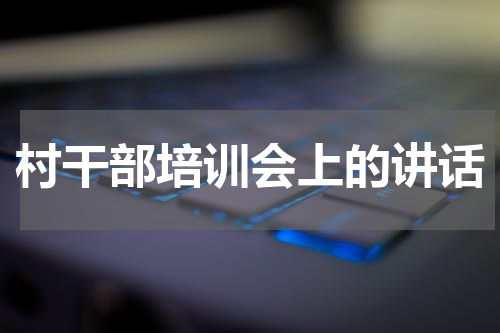 村干部培训会上的讲话