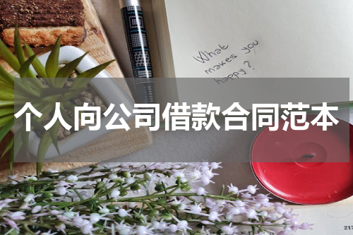 个人向公司借款合同范本