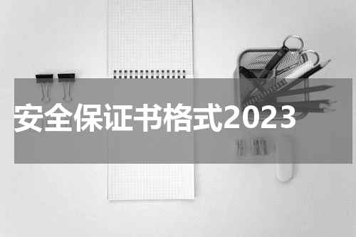 安全保证书格式2023