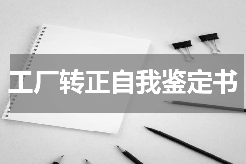 工厂转正自我鉴定书