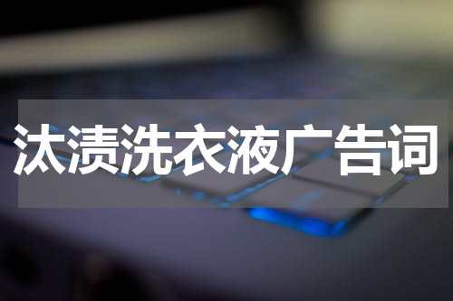 汰渍洗衣液广告词